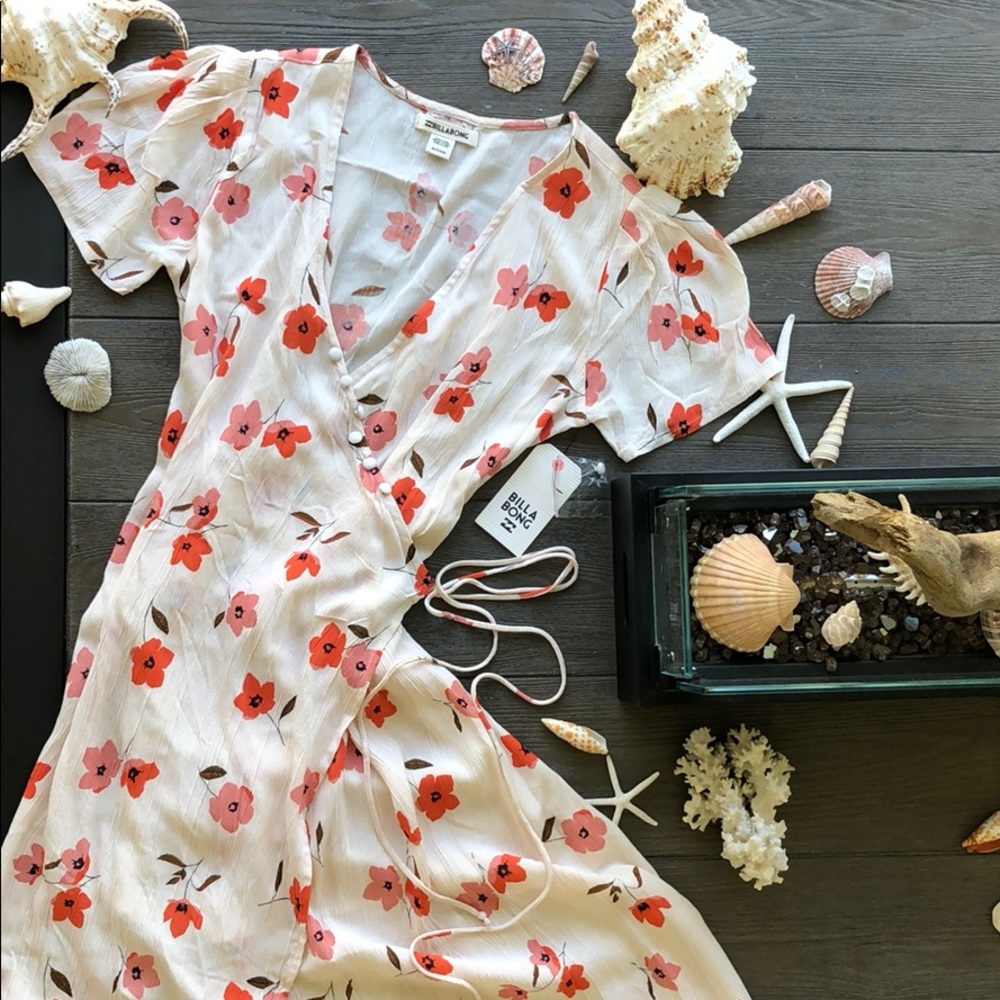 🌴🌼BILLABONG- BEAUTIFUL WRAP DRESS🌼🌴 - Picture 2 of 9